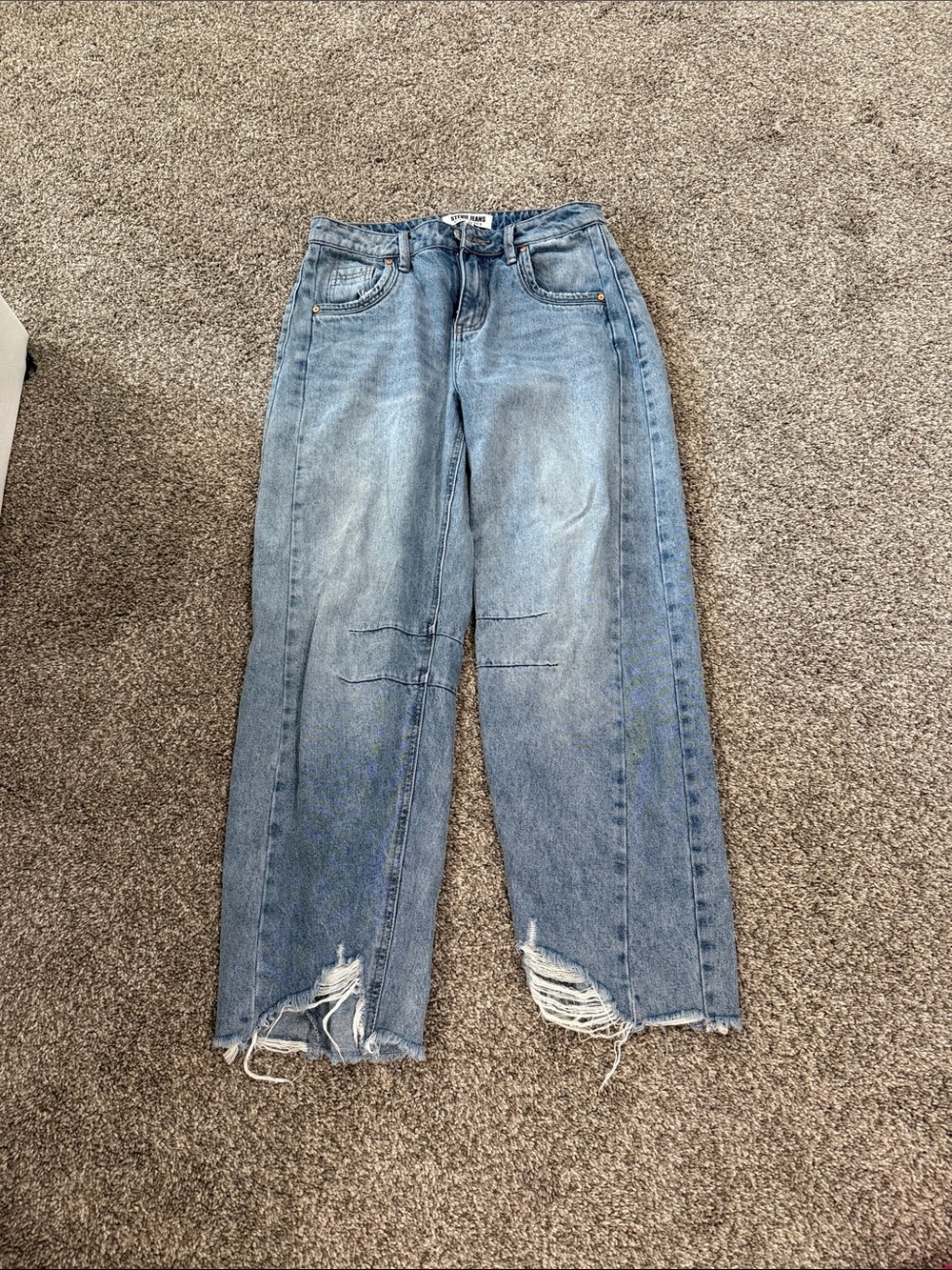 Steve Madden Light Blue Distressed Boyfriend Jeans